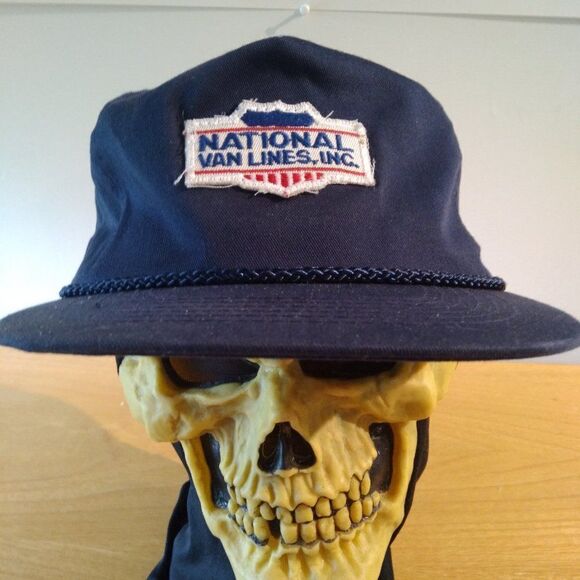 Vintage National Van Lines Patch Rope Strap Back Trucker Hat - Picture 1 of 8